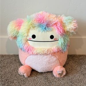 🐾 Diane Rainbow Pastel Peach Bigfoot Fuzzamallows VHTF Squishmallows 12” BNWT